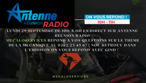MECALOSERVICES invité d'ANTENNE RADIO REUNION